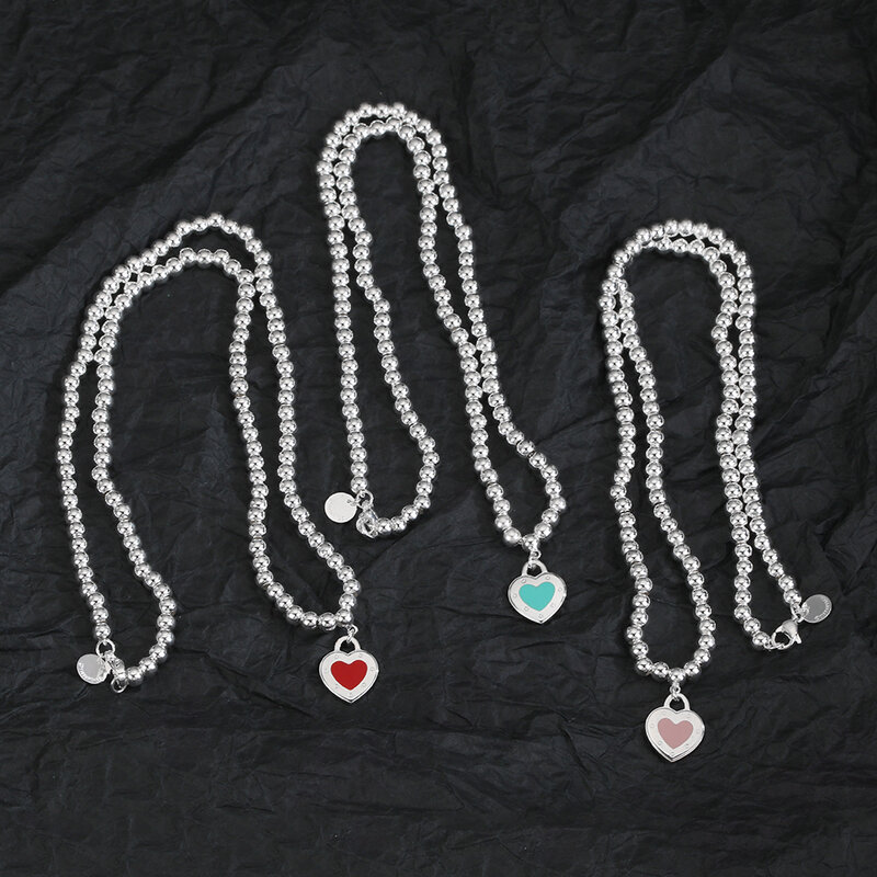 Braccialetto con collana a cuore in argento Sterling 925 gioielli di lusso leggeri moda Premium consegna gratuita