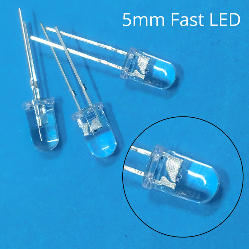 100Pcs 5Mm Ronde Fast Rgb Flash 470 Ohm Weerstanden Rood Groen Blauw Rainbow Multi Color Light Emitting Diode led Dc 12V Diodes Lamp