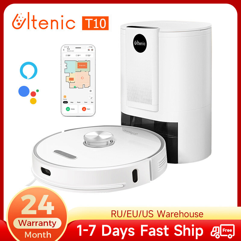 Ultenic T10 Robot Vacuum Cleaner LDS Navigation 3KPa Suction 200min Runtime Auto Charge&4.3L Dust Capacity Smart Home Appliance