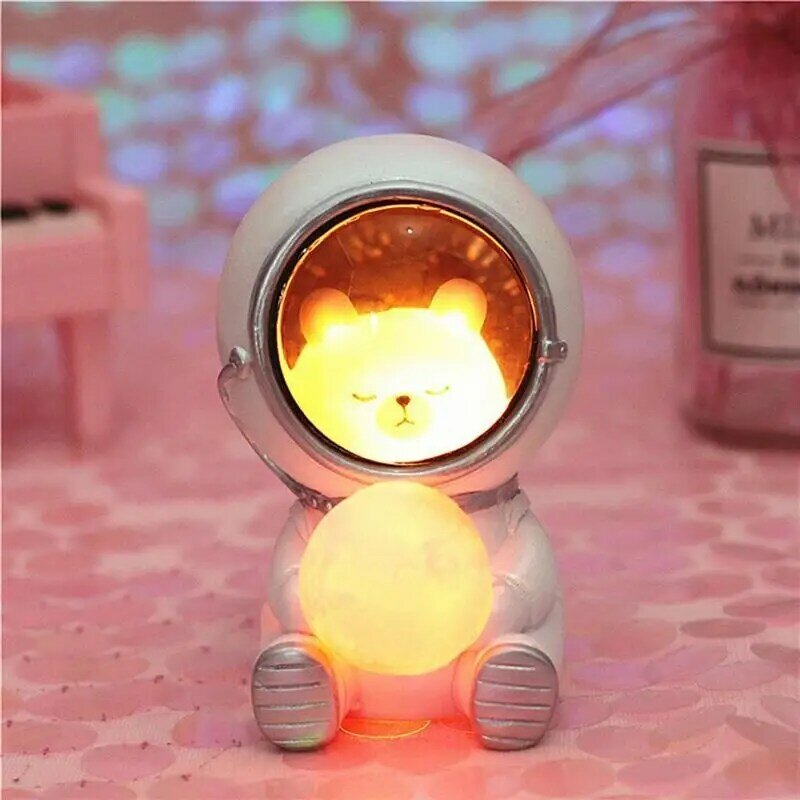 Luz Nocturna creativa para astronauta, decoración para el hogar, regalo para niños, adornos para dormitorio, lámparas de astronauta