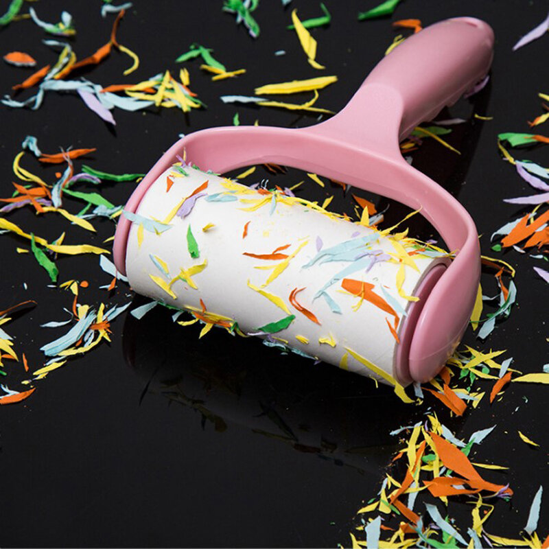 Household Tearable Roll Paper Sticky Roller Portable Dust Wiper Pet Hair Clothes Carpet Tousle Remover Bed Sofa Cleaning Tools