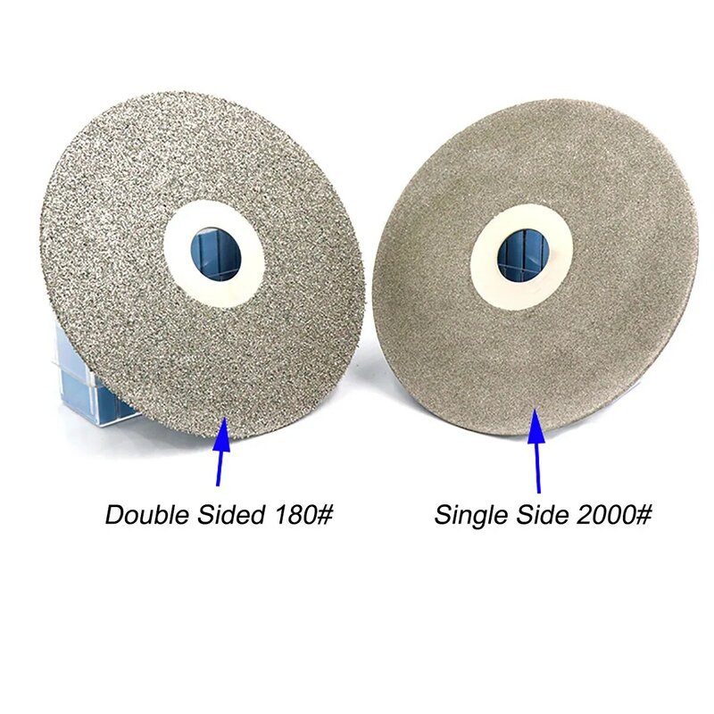 1Pc Size 4 Inch Double-sided Electroplated Diamond Grinding Disc Inner Diameter 16mm and Granularity 36 - 400Grit for Sanding