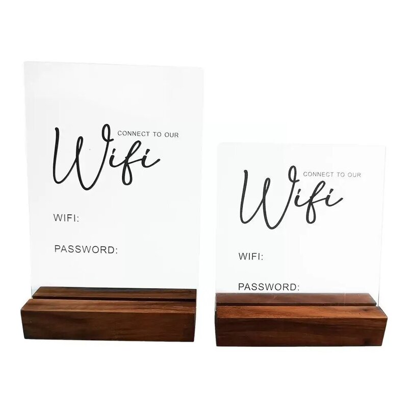 Personalized Acrylic Block Sign Office Table Card Display With Tool Kits Front Sign Stand Transparent Shop Base Desk Cafe Y0t9
