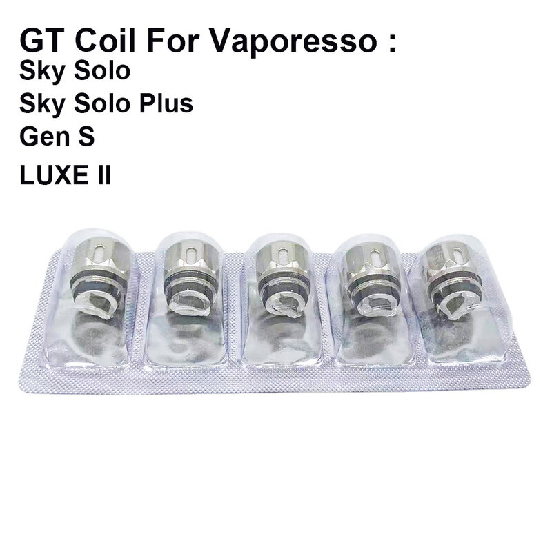 Replacement GT Mesh Coil GT 2 4 6 8 for Vaporesso GT Coil Sky Solo Plus Sky Solo GEN S Luxe 2 II Meshed Head Coil Core 5PCS