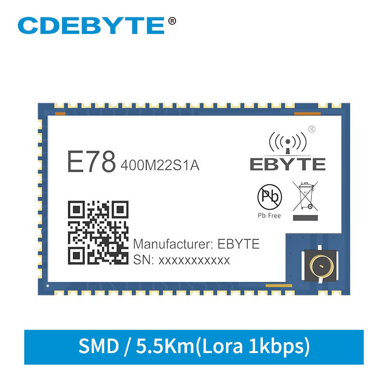 Module LoRa E78-400M22S1A MHz ASR6505 SoC SX1262 IPEX, trou de tampon, IoT, capteur émetteur-récepteur sans fil, 433