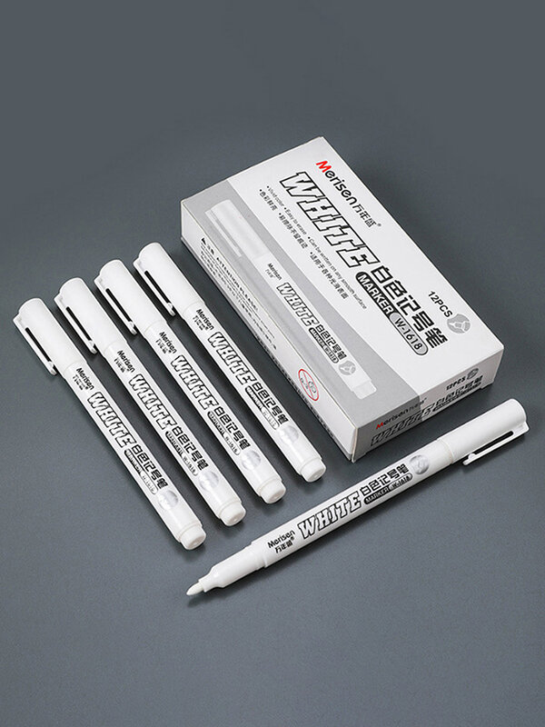 สีขาว Marker ปากกาแอลกอฮอล์สีผิวมันกันน้ำยางภาพวาด Graffiti ปากกาปากกาเจลสำหรับผ้าหนัง Marker