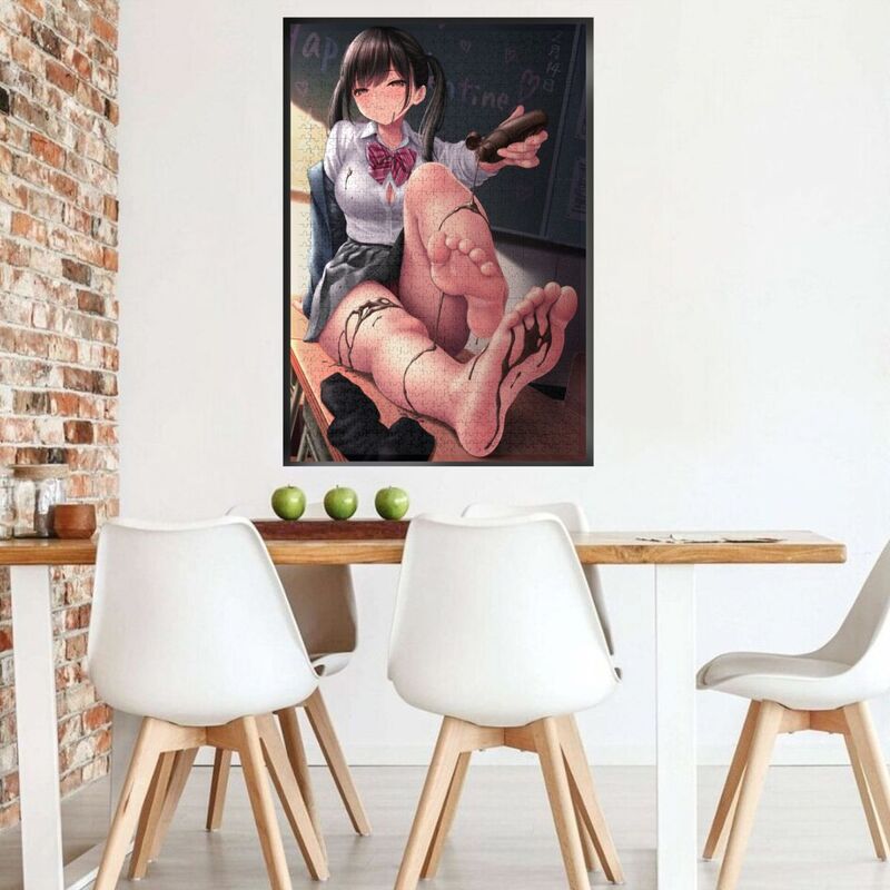 Hentai anime quebra-cabeça sexy jk meia-calça h pintura 1000 peça quebra-cabeça para adultos doujinshi sexo comic merch anime poster quarto decoração