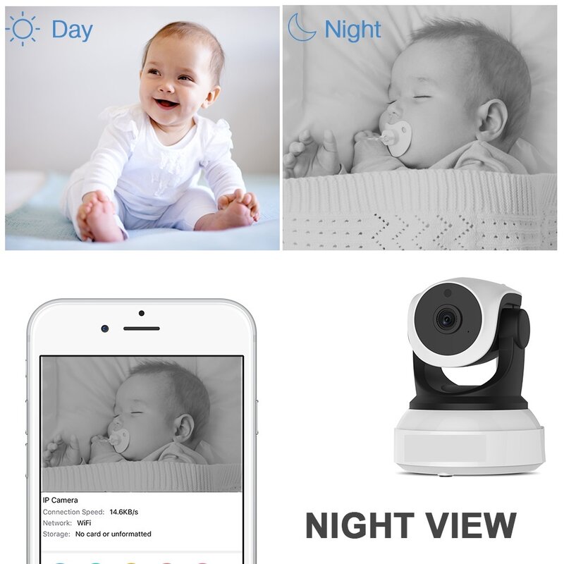 2022 bébé Moniteur wifi 2 voies audio caméra intelligente avec motion détection Caméra IP de Sécurité Sans Fil Caméra Bébé