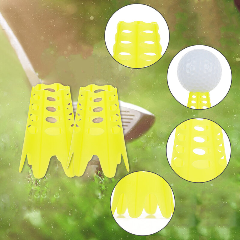 15 قطعة الأصفر ممارسة حصيرة الجولف تيز جولف محاكي تيز مثالية لفصل الشتاء العشب و القيادة المدى المنزل ل جولف التدريب حزمة