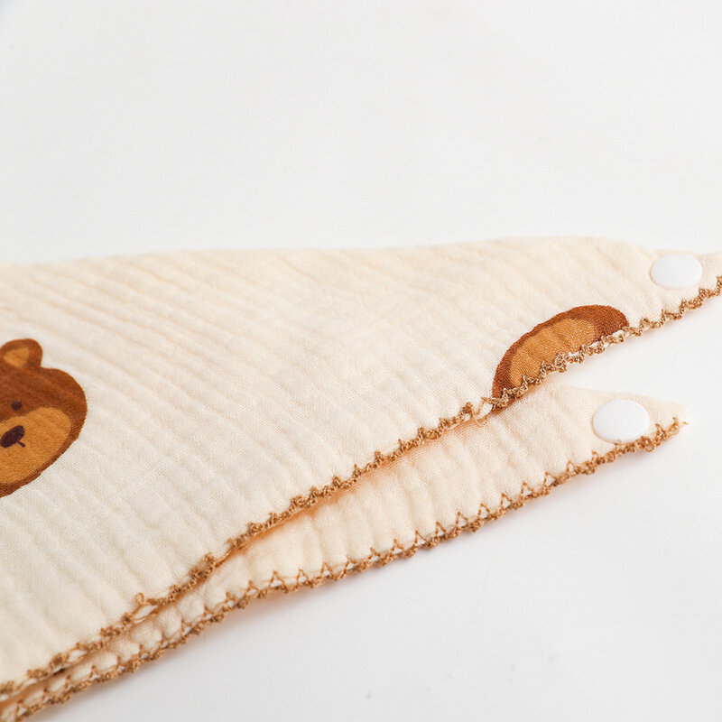 Baberos de algodón con estampado para bebé, toalla triangular suave, paño para eructar, 2/piezas