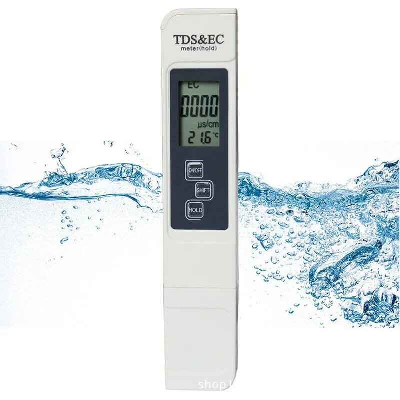 Testeur numérique de qualité de l'eau TDS EC, plage de 0 à 9990, testeur multifonctionnel de pureté de l'eau, température PPM