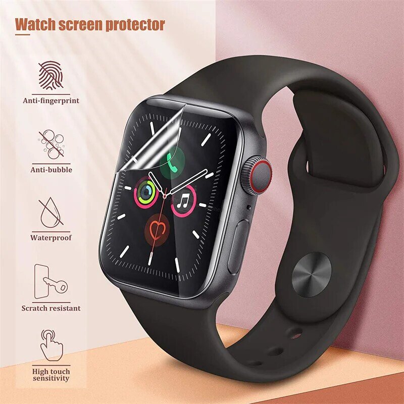 Hydrogel Geen Bellen Film Cover Voor Iwatch Apple Horloge Serie 7 38Mm 45Mm Transparant Voor Apple Horloge 6 se 4 5 41mm40mm 42Mm 44Mm