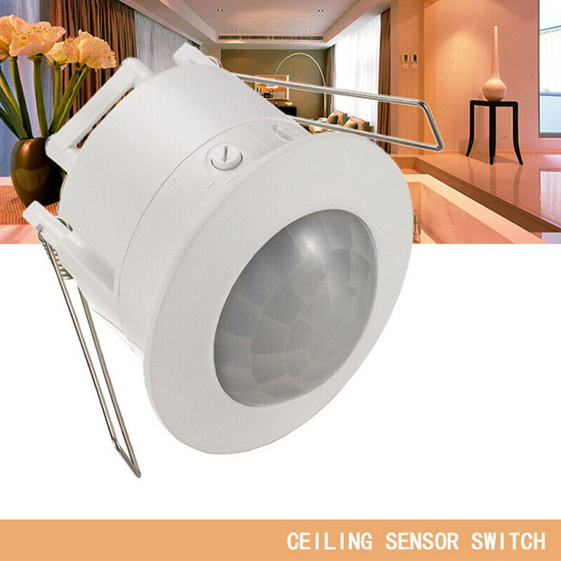 Sensor de movimiento PIR para empotrar en el techo, Detector con interruptor de luz de 360 °, suministros eléctricos para mejorar el hogar, IP65