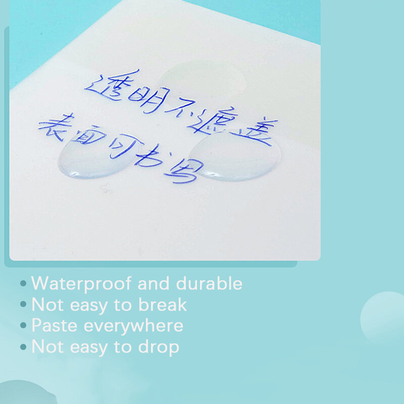 50 Sheets Transparent Sticky Note Pads Waterproof Self-Adhesive Memo pad Daily Notes Bookmark Marker School Stationery Office