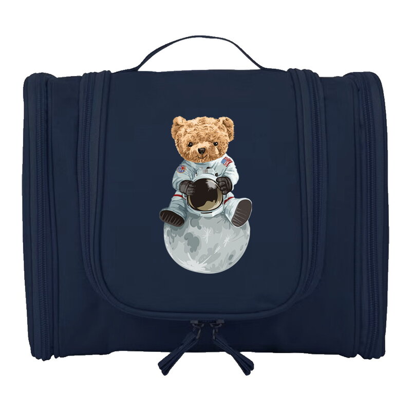 Travel Toiletry Kits Organizer Bags Women Hanging Cosmetic Bag Hanging Unisex Washing Travel Makeup Storage Bags Bear Pattern