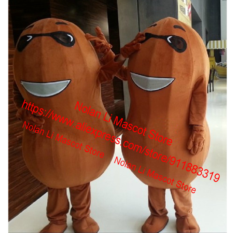 High Quality Peanut Chocolate Bean Mascot Costume Candy Cartoon Anime Cosplay Masquerade Festival Gift 598