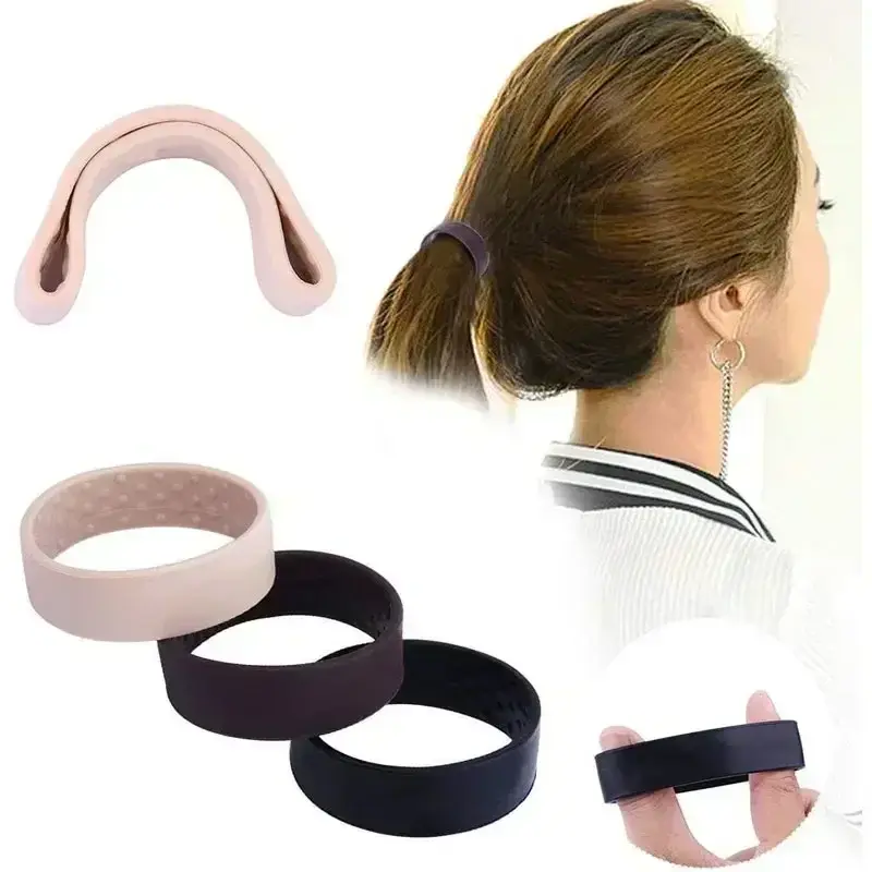 1 sztuka nowy silikonowy składany elastyczny opaski do włosów dla kobiet uchwyt na kucyk proste wielofunkcyjne akcesoria opaska do włosów