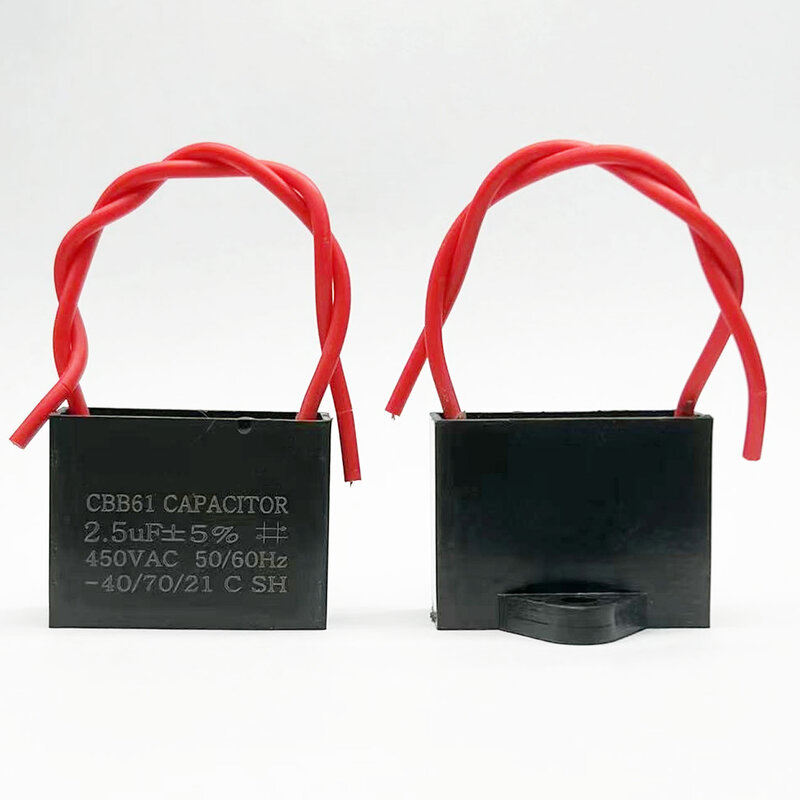 CBB61 Fan Start Capacitor 1uf 1.2uf 1.5uf 1.8UF 2uf 2.5uf 3uf 3.5uf 4uf 4.5uf 5uf 6uf 8uf 10uf Ceiling Fan Range Hood 450V