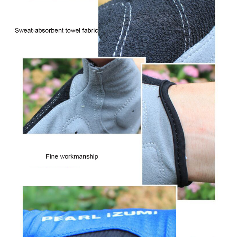 Gants de cyclisme en tissu à haute élasticité, 1 paire, antichoc, demi-doigt, antidérapants, Anti-transpiration, pour moto