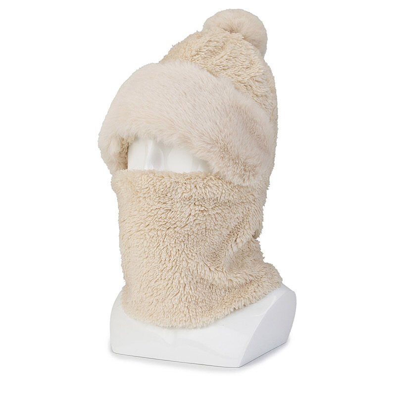 Зимние женские облегающие шапки, вязаный комплект из балаклавы и маски, зимняя шапка, шарф, маска, комплект, Теплая Лыжная Шапка для снега, шапка с помпоном