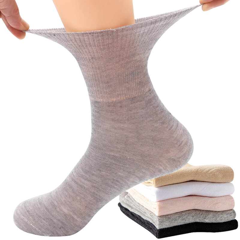5 Paris Diabetic Socks Women Prevent Varicose Veins Socks Men Diabetics Hypertensive Patients Cotton Material Extra Size48,49,50