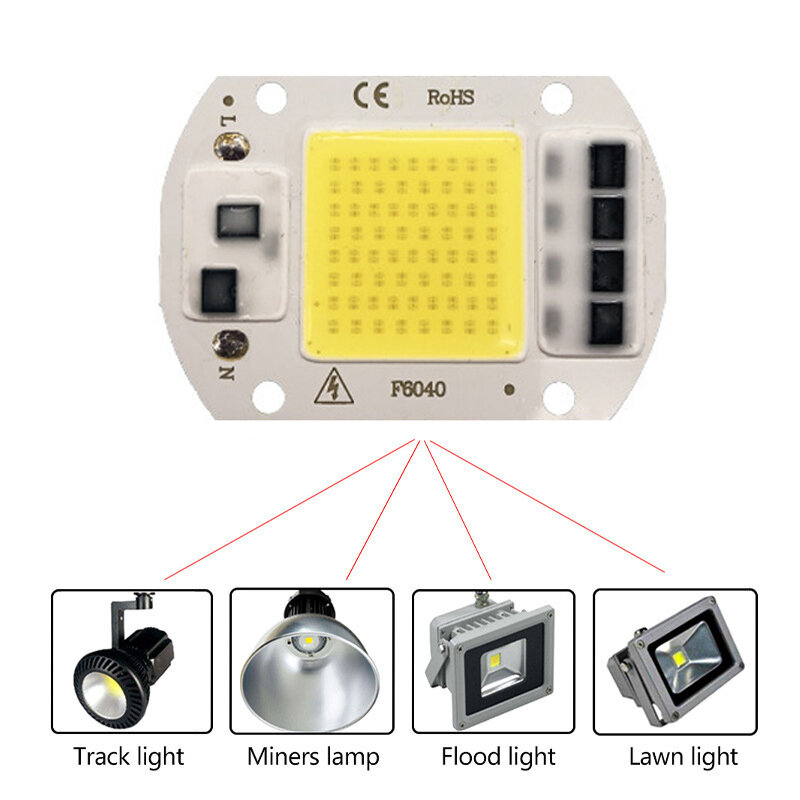 220V Chip LED lampa COB koralik 30W 50W COB Chip nie ma potrzeby sterownik LED koraliki do lampy na światło halogenowe reflektor Lampada DIY oświetlenie