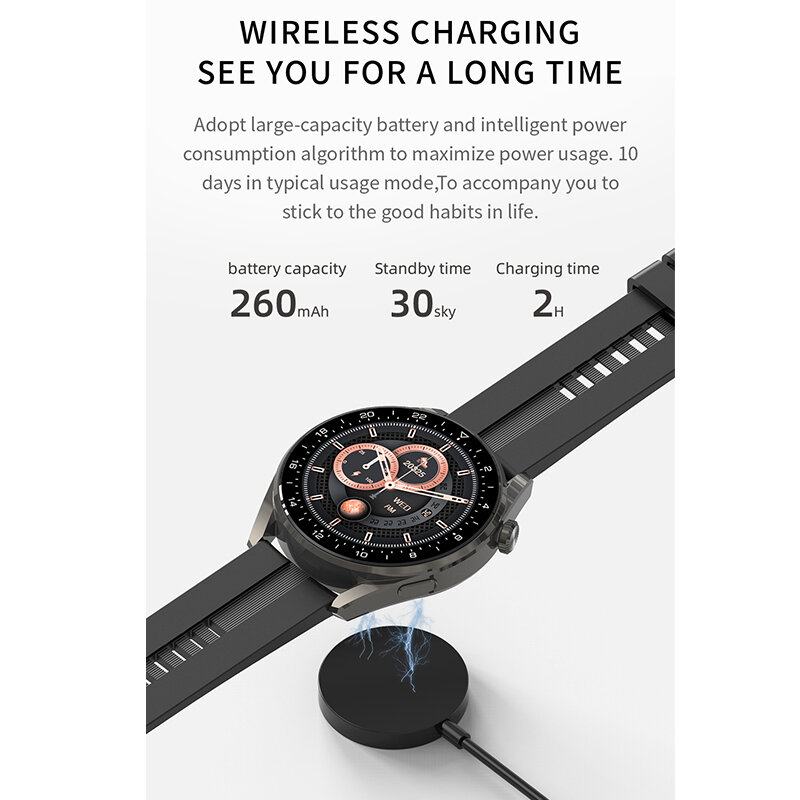 2022 WS3 Pro uomo donna Business Smart Watch per Android IOS sport Fitness contapassi chiama musica orologio intelligente impermeabile