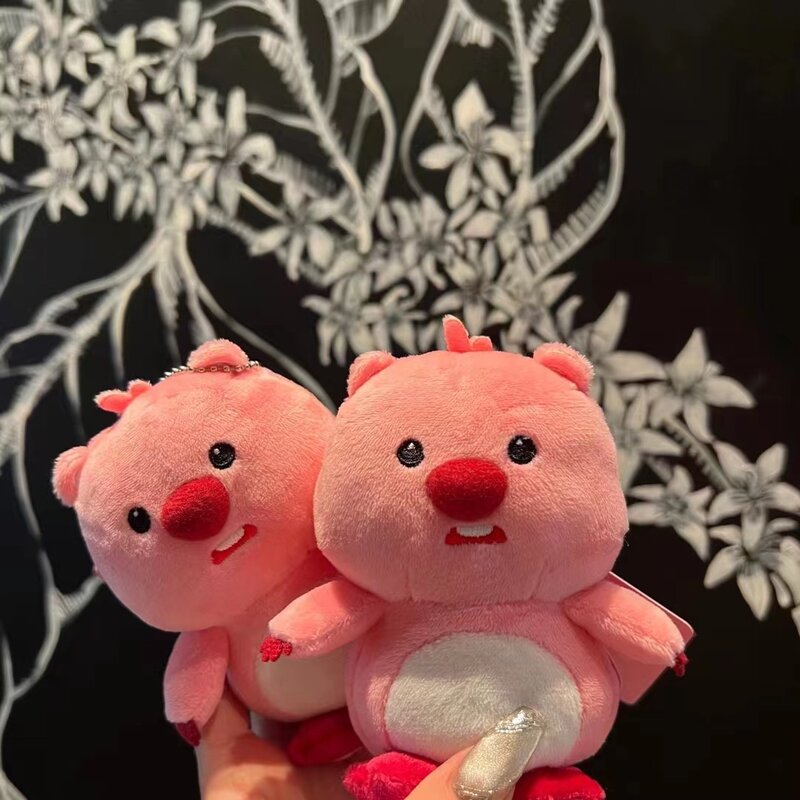 Original 2022 novo bonito rosa pouco beaver boneca de pelúcia pingente saco personalidade pingente quarto carro das crianças presente do feriado