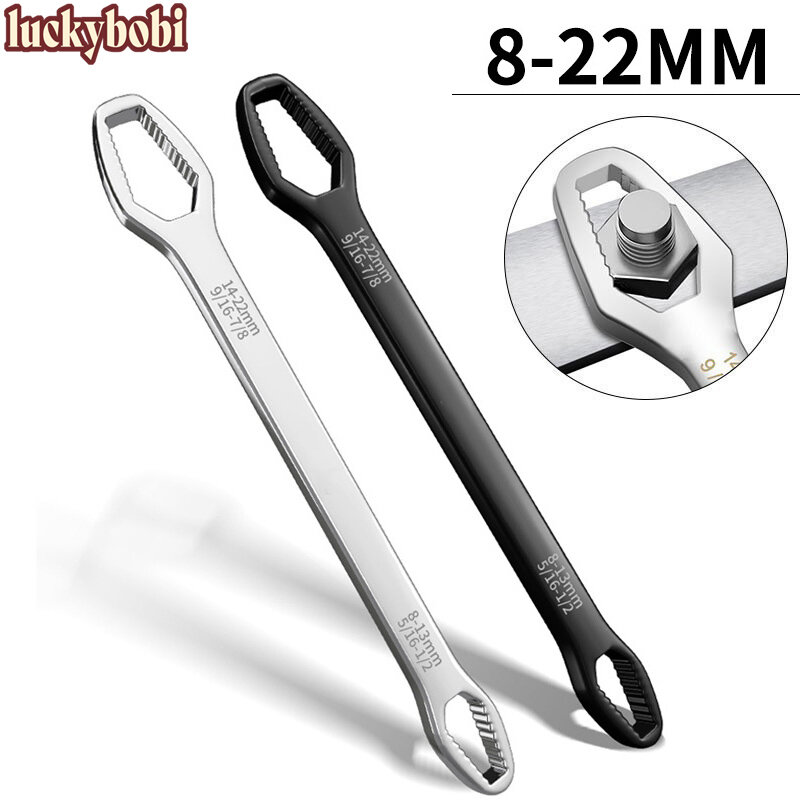8-22mm Universal Torx Wrench Self-tightening Adjustable Torque Wrench Board Double-head Torx Spanner Mechanical Hand Tools