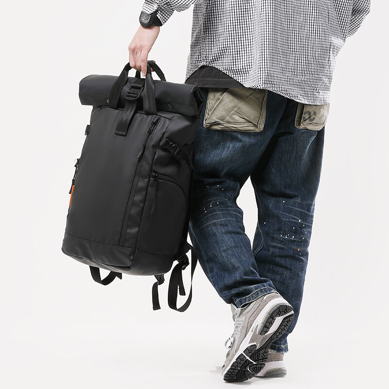 TANGCOOL الرجال على ظهره 15.6 بوصة محمول متعدد الوظائف حقيبة أنيقة ذات سعة كبيرة مقاوم للماء السفر الذكور حقيبة مدرسية Mochila عطلة نهاية الأسبوع