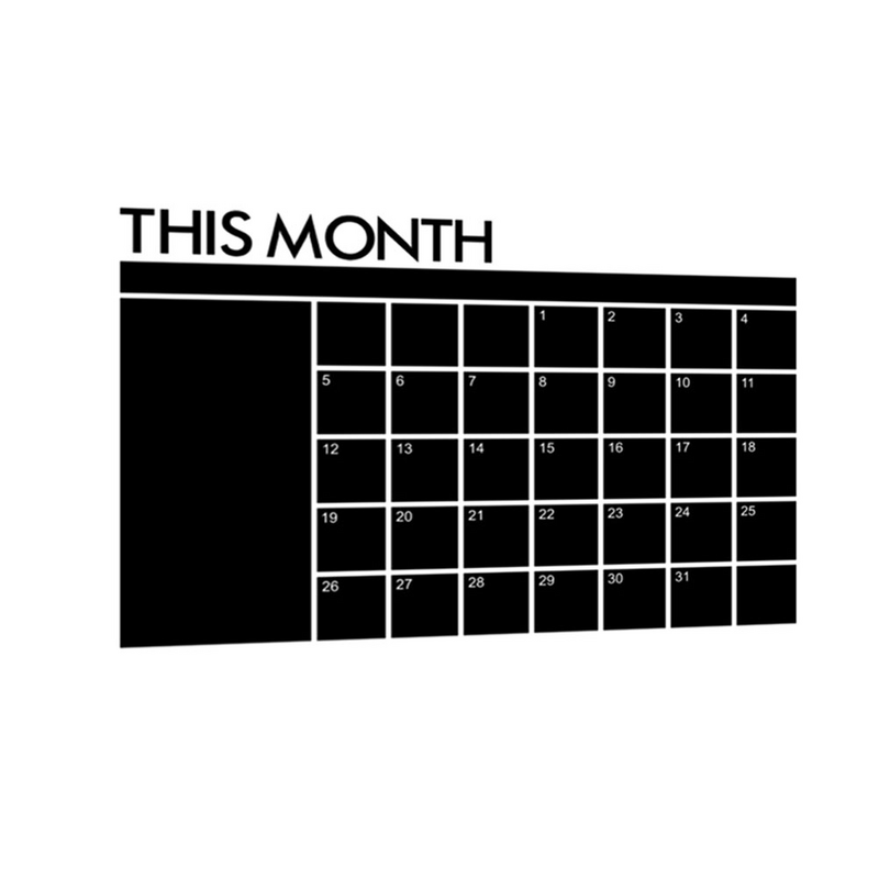 Tableau blanc effaçable à sec avec calendrier, tableau noir mensuel, planificateur hebdomadaire mural, tableau Jumbo pour calendrier familial
