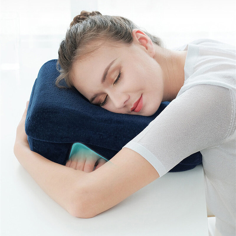 Oreiller de sieste en mousse à mémoire de forme pour les appuie-tête de voyage coussins de soutien de menton oreiller de cou de repos de bureau Table orthopédique bureau d'école dormir