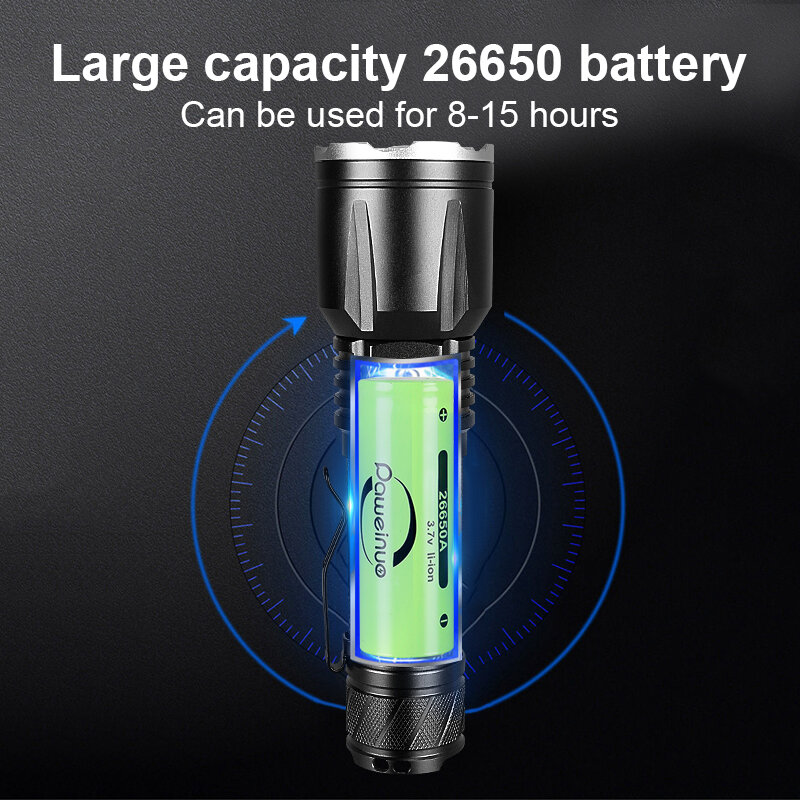 2022 nueva linterna potente XHP199 18650 linterna LED recargable USB Flash de alta potencia XHP160 XHP90 lámpara de Camping impermeable
