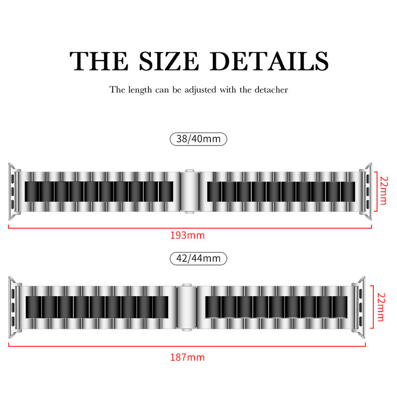 Acciaio inossidabile per Apple Watch 7 cinturino 42mm 38mm sostituzione per iWatch serie se 6543 cinturino cinturino in metallo 44mm 40mm 41mm 45mm