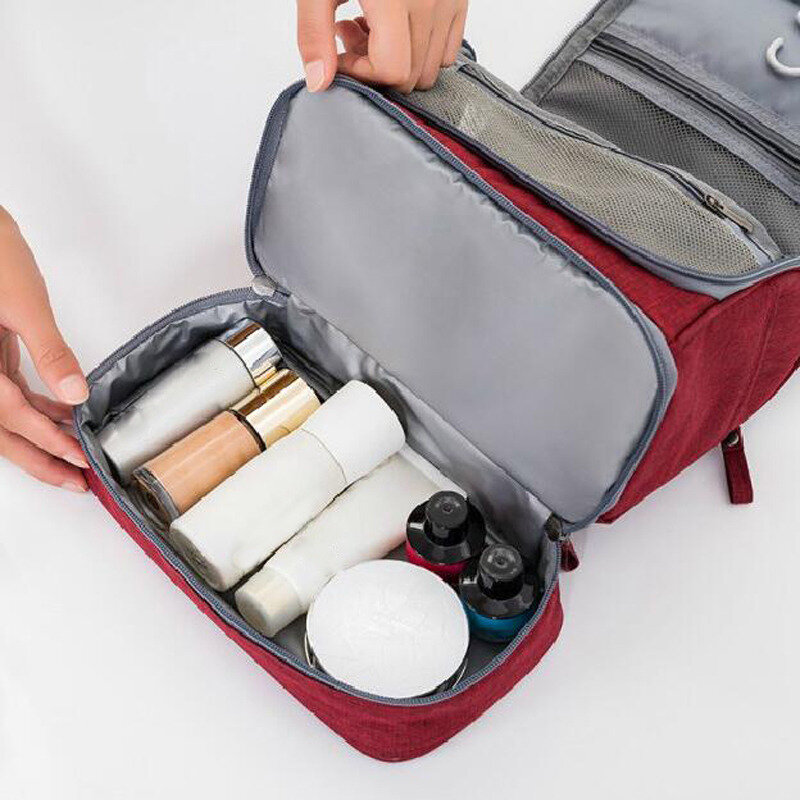 Neceser colgante de diseño para hombre y mujer, bolsa de cosméticos de viaje, organizador Oxford impermeable para accesorios de viaje, Kit de aseo