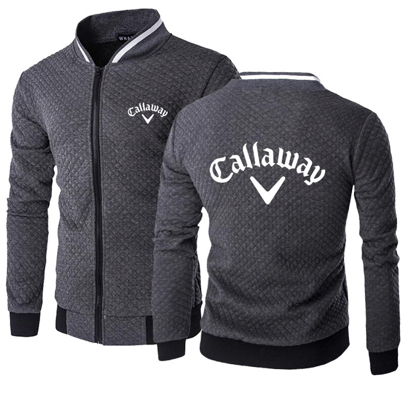 Callaway-Jaqueta de golfe casual masculina com zíper, alta qualidade, outono, inverno, nova moda quente, top-4XL