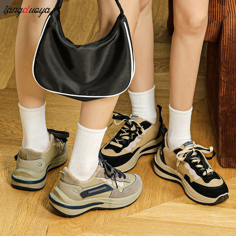 Zapatillas deportivas de diseñador para Mujer, zapatos informales transpirables con plataforma para exteriores, Tenis femeninos
