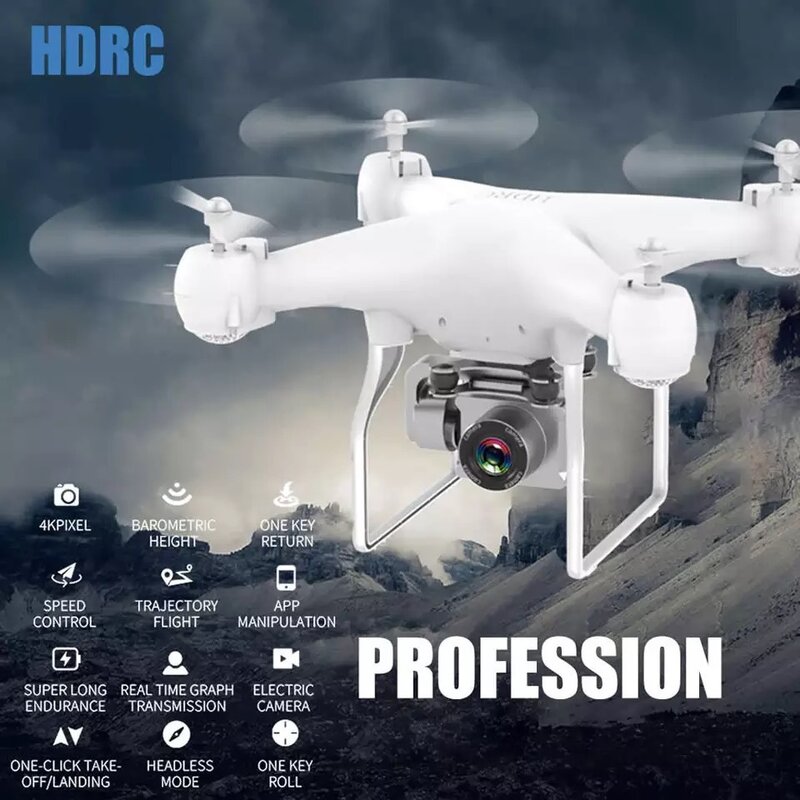 WiFi Remote Control Aircraft Live Video 4K HD Wide Angle Camera Foldable Altitude Hold Durable Quadcopter Holiday Gifts Toy