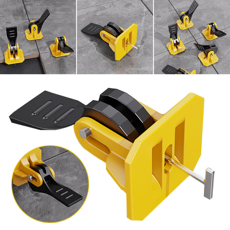 Système de nivellement de carreaux réutilisables, 50 pièces, outils de nivellement de carreaux, carreaux muraux de sol pour carreaux de 8 à 12mm, goupille en T en acier remplaçable