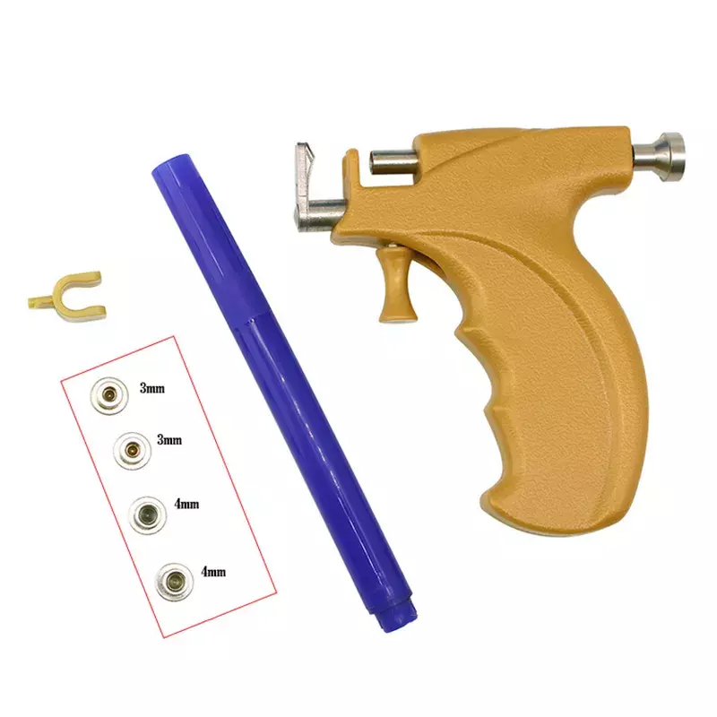 Professional Piercing Gun Tools Kit Ear Stud Steel Gold Earring Ear Nose Navel Body Piercing Gun Set No Pain Safe Sterile