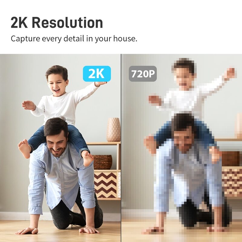Kawa 2k câmera ip wi fi 360 indoor câmeras de vigilância vídeo segurança ptz cctv casa inteligente sem fio pet baby monitor trilha alexa