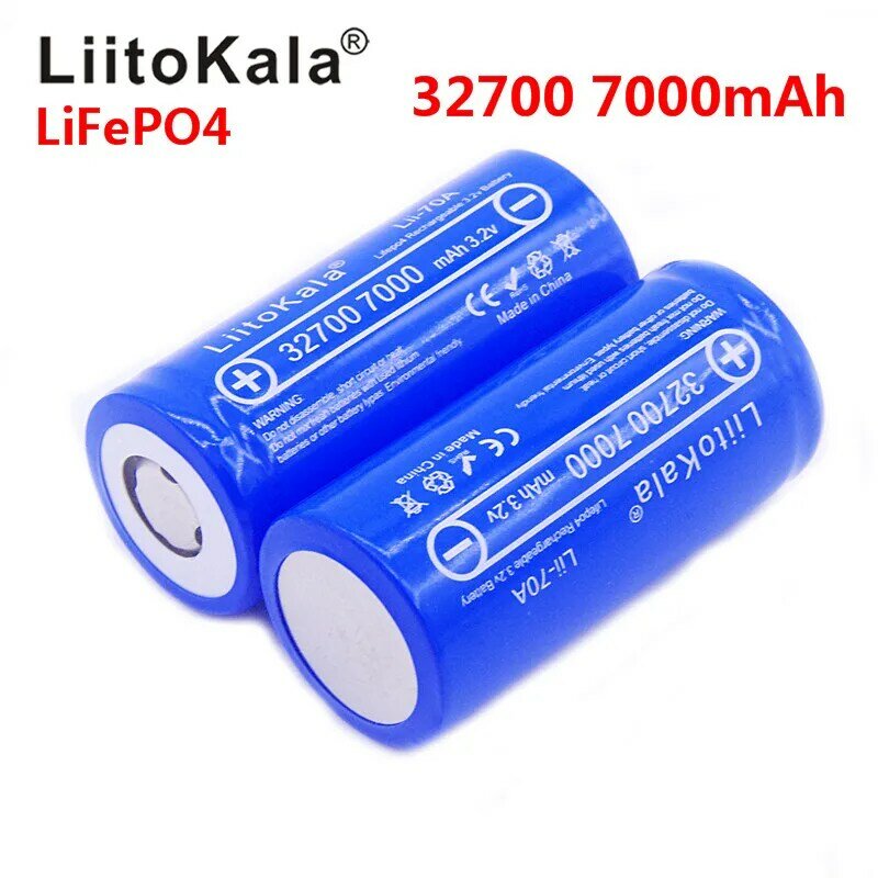 2022 جديد LiitoKala Lifepo4 بطارية Lii-70A 3.2 فولت 32700 7000mAh 35A التفريغ المستمر الحد الأقصى 55A بطارية العلامة التجارية عالية الطاقة