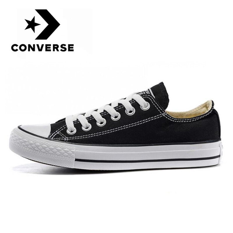 Original converse chuck taylor all star core unisex skateboarding tênis clássico preto baixa lona sapatos esportivos