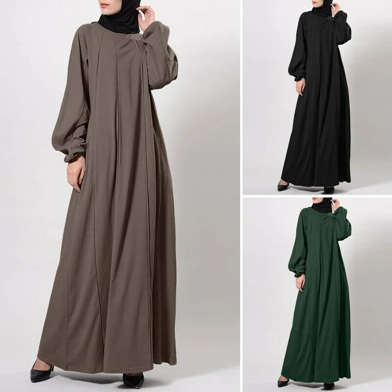 ใหม่ Abaya Kimono การจับคู่มุสลิมชุด Ramadan Abayas สำหรับผู้หญิงดูไบตุรกีภายในชุด Hijab ชุดแอฟริกันอิสลามเสื้...