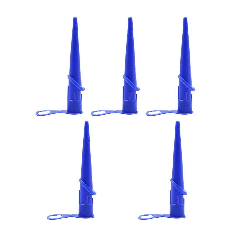 5pcs Universal Sealing Caulking Nozzle Glass Glue Tip Mouth Plastic Pointing Construction Tools Odorless