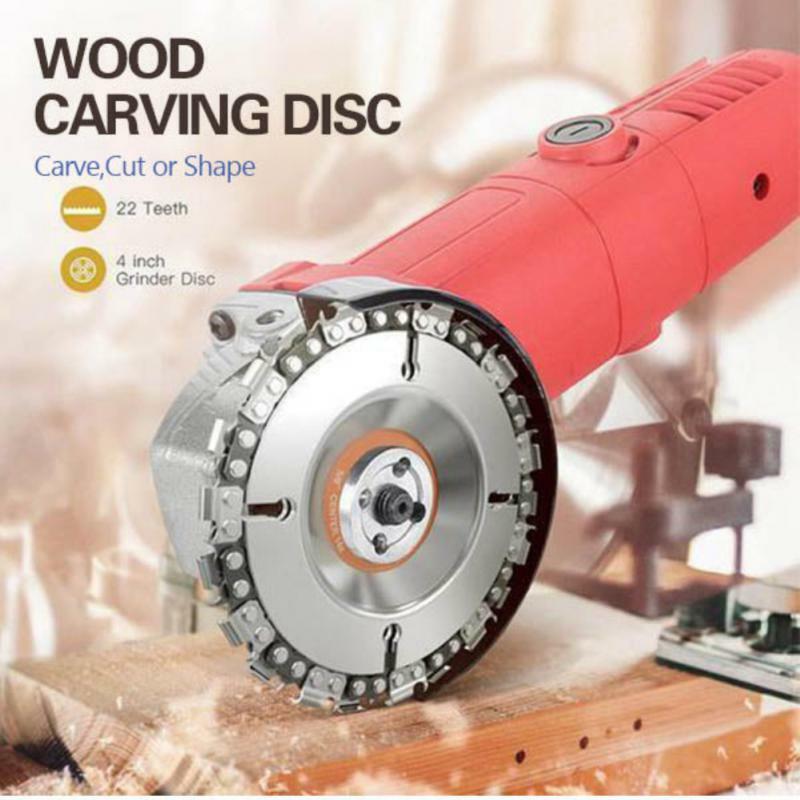 100 angle grinder chain saw blade cutting piece tea table carving blade woodworking 125MM chain disc slotted circular saw blade