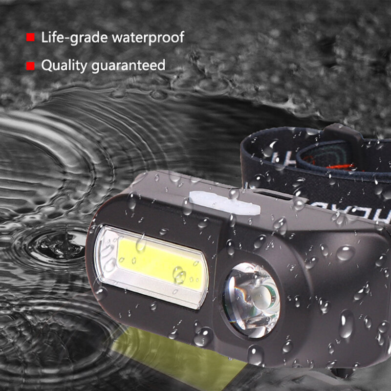 New Strong Changing Light Outdoor Head Lamp Cobled Multi-Function Headlight USB Charging