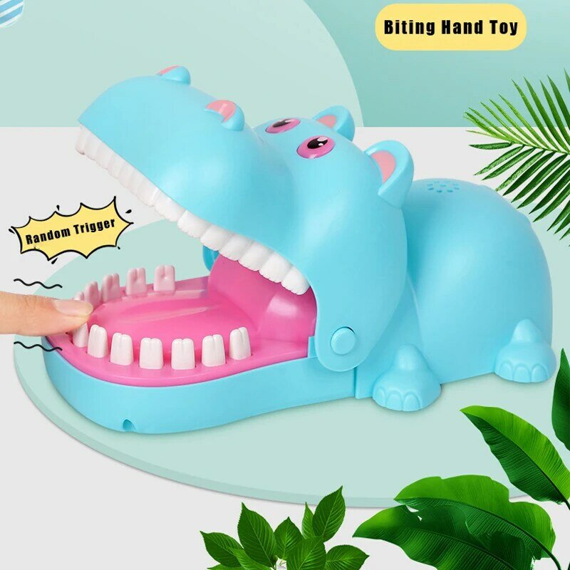 Juguete interactivo para morder dientes de cocodrilo para niños, juego de dentista de cocodrilo, barra de tracción de dinosaurio divertido, broma de truco de mordaza novedosa