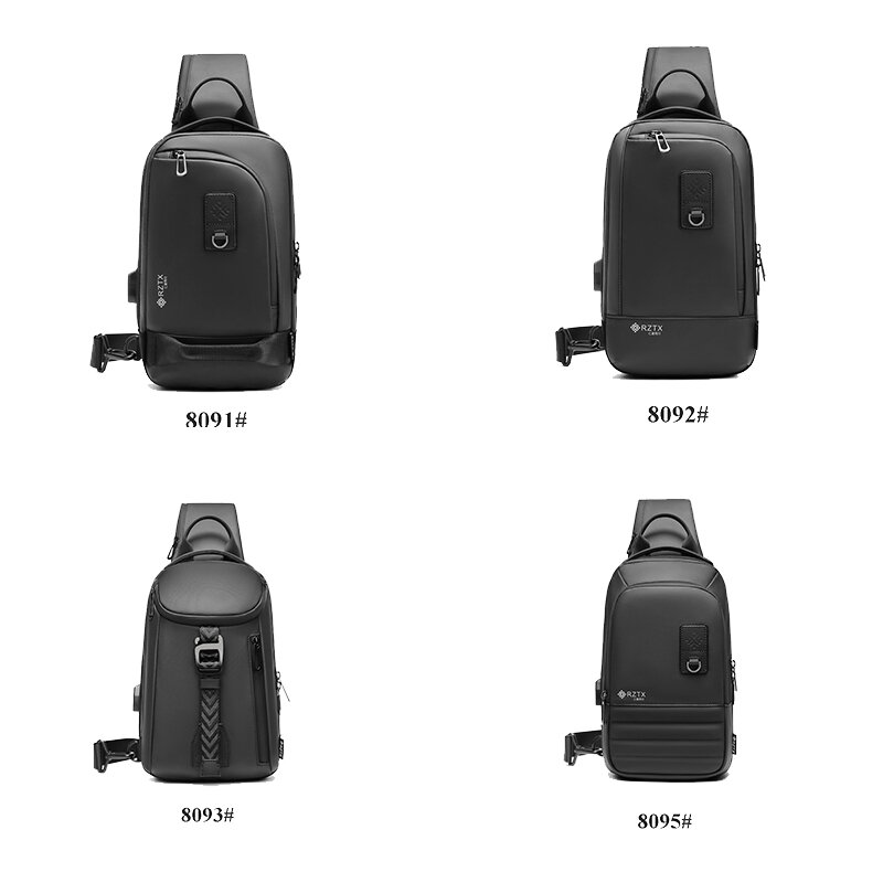 Men‘s New Multifunction USB Shoulder Bags Waterproof Travel Pack Messenger Crossbody Sling Chest Bag Pack For Male Women Female