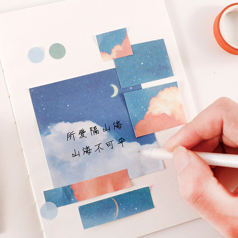 Koreański kreatywny notatnik wiadomość karteczki przenośny podręcznik notatnik biurowy Student codzienny czas Tag taktowanie Plan papier do etykiet